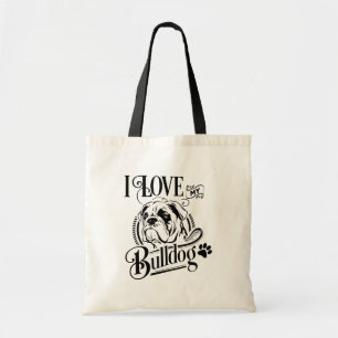 Cute Bulldog Puppy Dog English Bulldog Mom Tote Bag