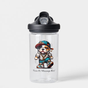 Cute Bulldog Puppy Streetwear Dog Personalized Water Bottle