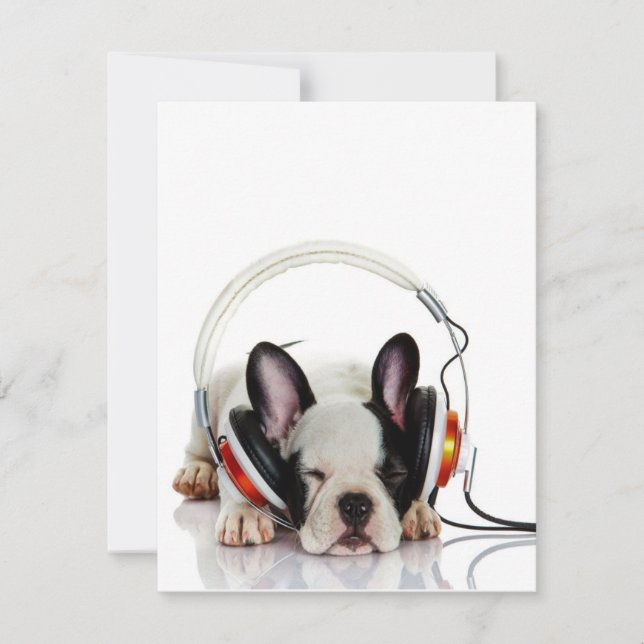 Cute Bulldog Sleeping | English Bulldog Lover Invitation (Front)
