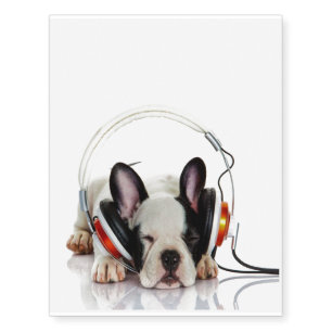 Cute Bulldog Sleeping English Bulldog Lover Temporary Tattoos