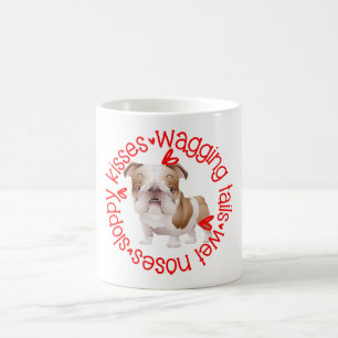 Cute Bulldog, Sloppy Kisses Coffee Mug