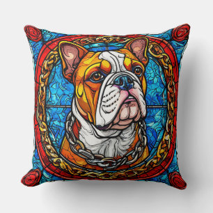 Cute Bulldog Throw Pillow