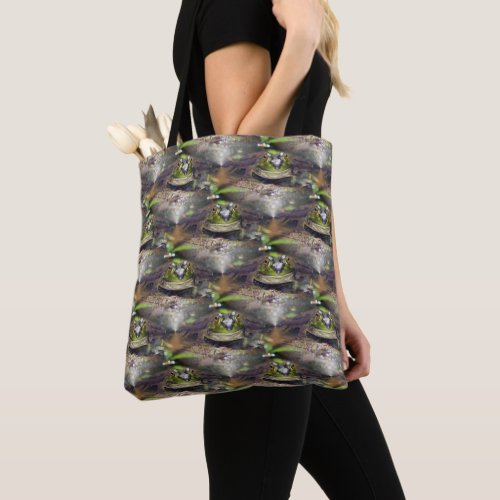 Cute Bullfrog Animal Nature Pattern   Tote Bag