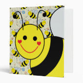 Cute Bumble Bee 3 Ring Binder (Front/Inside)