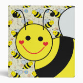 Cute Bumble Bee 3 Ring Binder (Front)