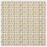 Cute Bumble Bee and Rainbows Pattern Fabric