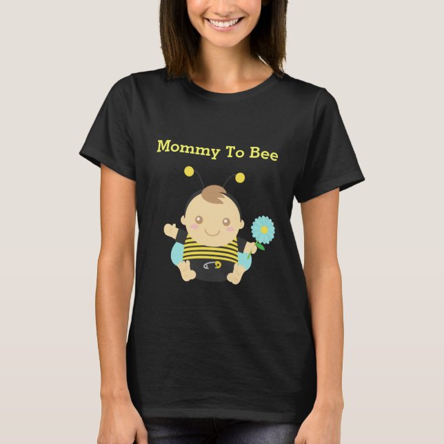 Cute Bumble Bee Baby Boy for Mommy To Be T-Shirt (Front)