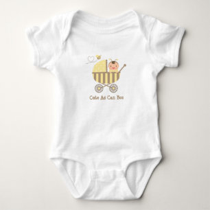 Cute Bumble Bee Baby in Stroller Pun Bodysuit