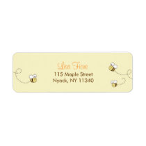 Cute Bumble Bee Baby Shower Address Labels