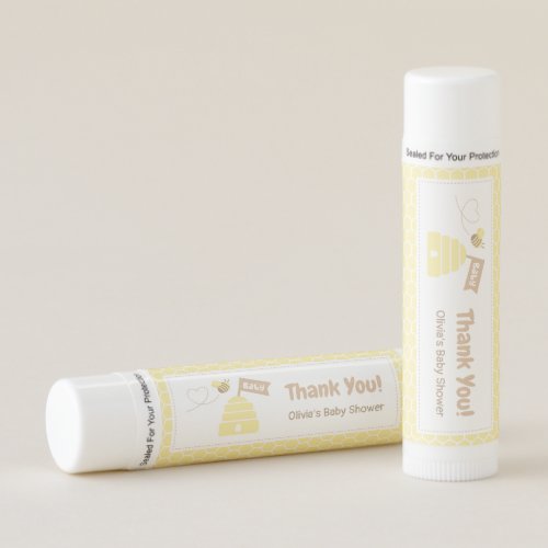 Cute Bumble Bee Baby Shower Personalized Lip Balm