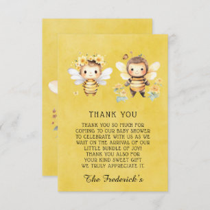 Cute Bumble Bee Baby Shower Thank You Cards