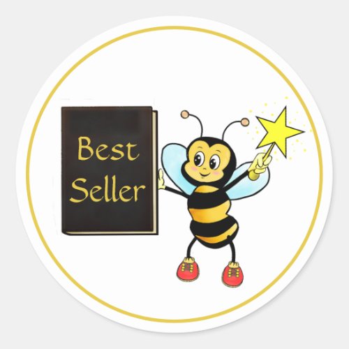 Cute Bumble Bee  Best Seller Book Classic Round S Classic Round Sticker