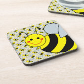 Cute Bumble Bee Beverage Coaster (Left Side)