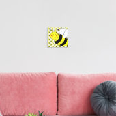 Cute Bumble Bee Canvas Print (Insitu(LivingRoom))