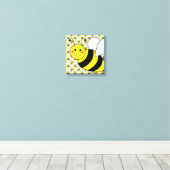 Cute Bumble Bee Canvas Print (Insitu(Wood Floor))