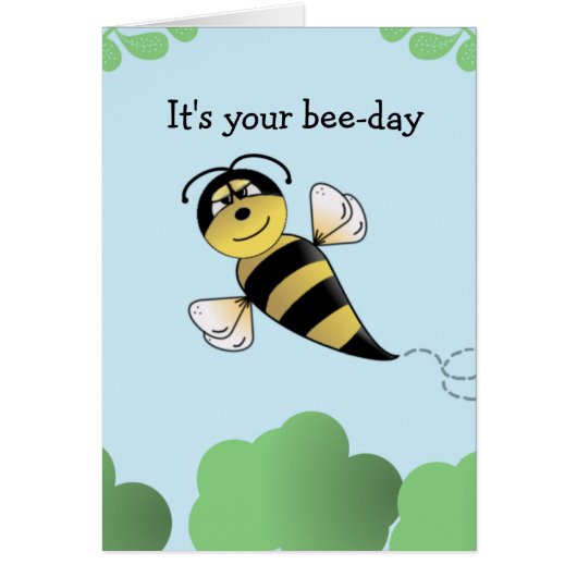 Cute Bumble Bee Cards (Front)