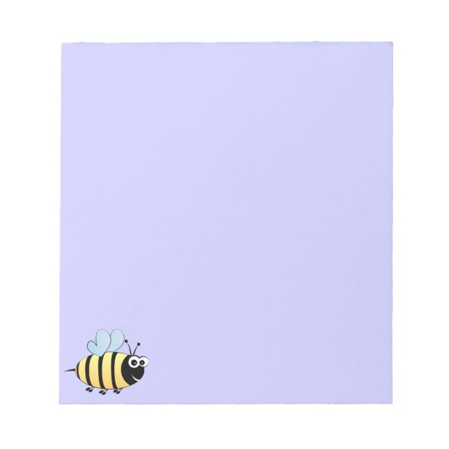 Cute bumble bee cartoon kids notepad (Front)