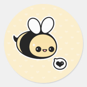 Cute Bumble Bee Classic Round Sticker