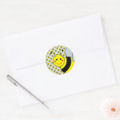 Cute Bumble Bee Classic Round Sticker (Envelope)
