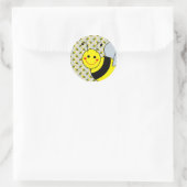 Cute Bumble Bee Classic Round Sticker (Bag)