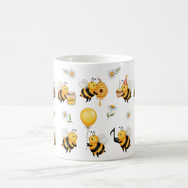 Cute Bumble Bee Coffee Mug (Center)