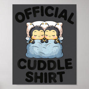 Cute Bumble Bee Couple Cuddle Poster
