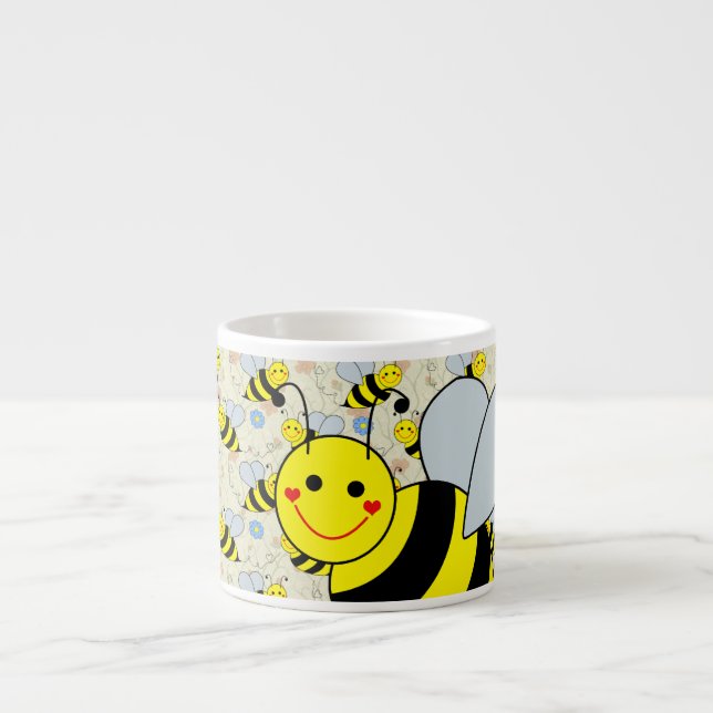 Cute Bumble Bee Espresso Cup (Front)