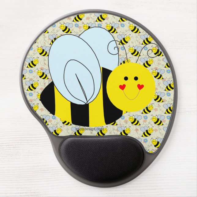 Cute Bumble Bee Gel Mouse Pad (Front)