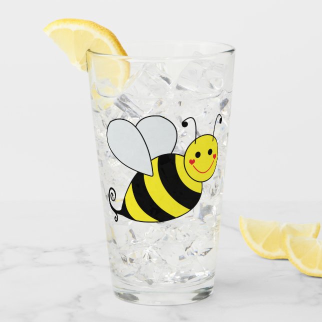 Cute Bumble Bee Glass (Front Ice)