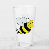 Cute Bumble Bee Glass (Front)