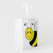 Cute Bumble Bee Grocery Bag (Back Side)