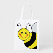 Cute Bumble Bee Grocery Bag (Back)