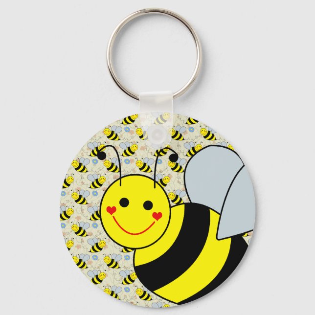 Cute Bumble Bee Keychain (Front)