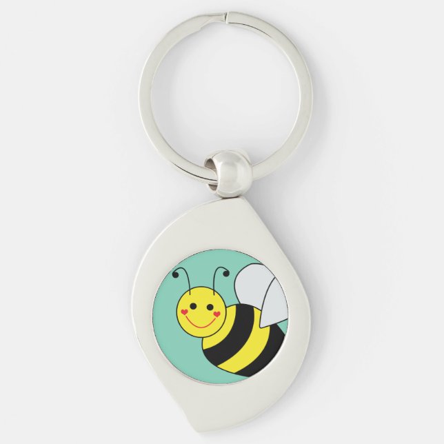Cute Bumble Bee Keychain (Front)