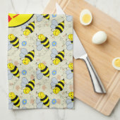 Cute Bumble Bee Kitchen Towel (Quarter Fold)