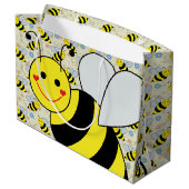 Cute Bumble Bee Large Gift Bag (Back Angled)