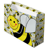 Cute Bumble Bee Large Gift Bag (Front Angled)