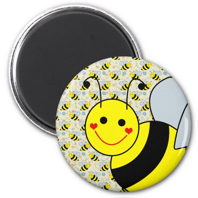 Cute Bumble Bee Magnet (Front)
