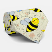 Cute Bumble Bee Neck Tie (Rolled)