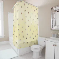 Bee Kind Bumble Bee Shower Curtain with Matching Towels - Bathroom