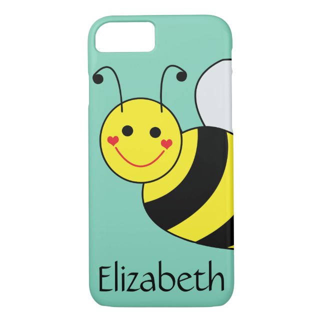 Cute Bumble Bee Personalized Case-Mate iPhone Case (Back)