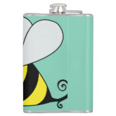 Cute Bumble Bee Personalized Hip Flask (Back)