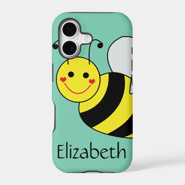 Cute Bumble Bee Personalized Iphone Case (Back)