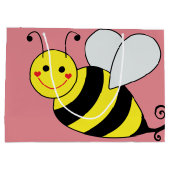 Cute Bumble Bee Personalized Large Gift Bag (Back)
