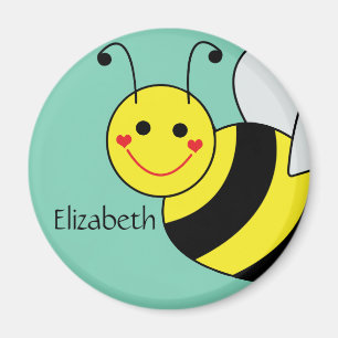 Cute Bumble Bee Personalized Magnet