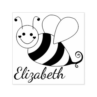 Cute Bumble Bee Personalized Self-inking Stamp