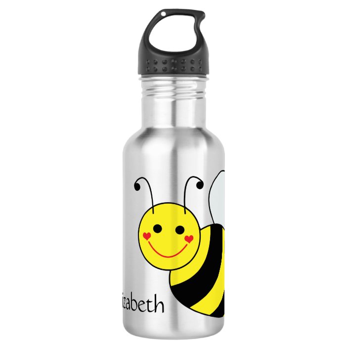 Cute Bumble Bee Personalized Stainless Steel Water Bottle