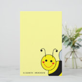 Cute Bumble Bee Personalized Stationery (Standing Front)