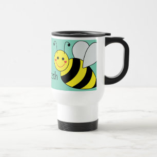 Cute Bumble Bee Personalized Travel Mug