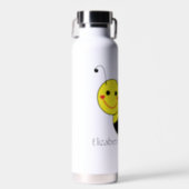 Cute Bumble Bee Personalized Water Bottle (Front)